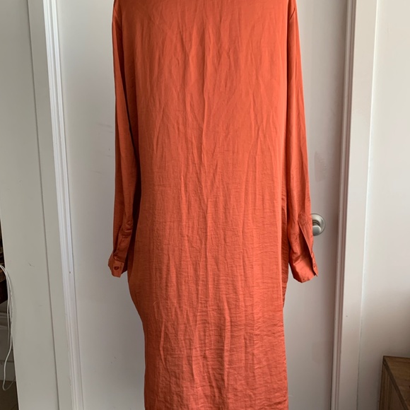 Cheap Monday Burnt Orange Shirt Dress SMALL - Picture 2 of 5